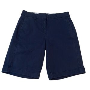 J.Crew‎ Women's Navy Chino Shorts Size 2 Cotton Stretch Reimagined